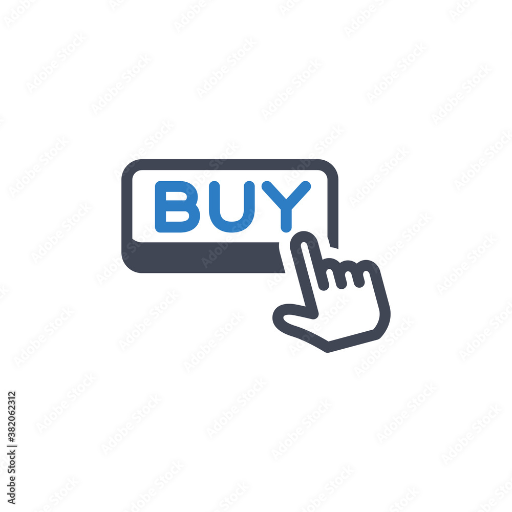 Wall mural buy button icon