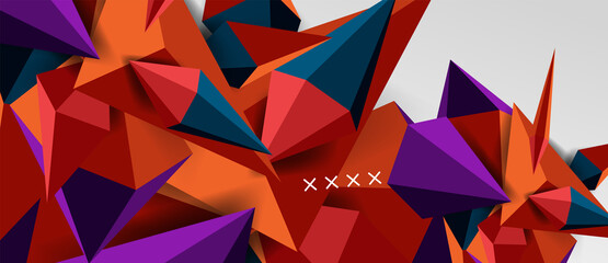 Obraz premium 3d low poly abstract shape background vector illustration