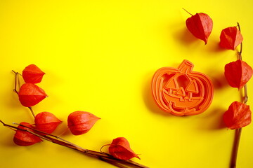 Autumn decor with pumpkin