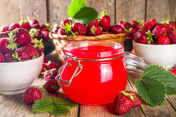 Strawberry jelly jam