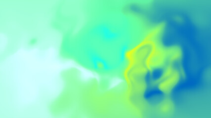 Abstract green yellow soft cloud background in pastel colorful gradient.