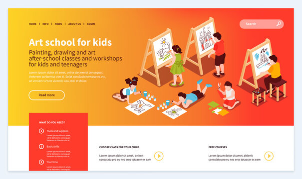 Kids Art School Website
