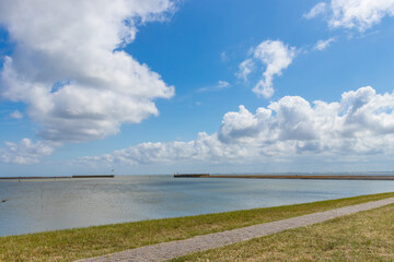 Langeoog Harbour on a sunny day