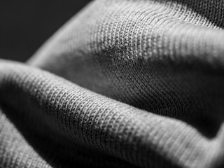 Black and white closeup of fabric