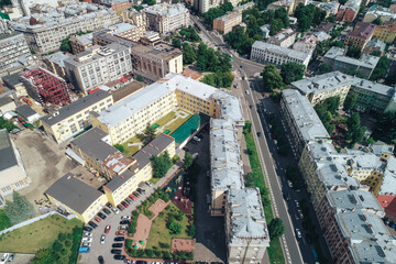 Aerial Townscape of Saint Petersburg City. Petrogradsky District
