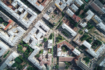 Aerial Townscape of Saint Petersburg City. Petrogradsky District