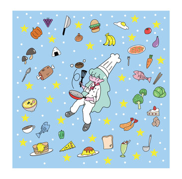 女の子（料理）