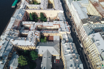 Aerial Townscape of Saint Petersburg City. Central  District