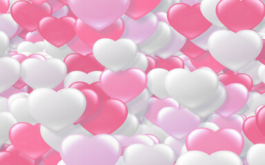 Red and pink heart. valentine's day abstract background with hearts.