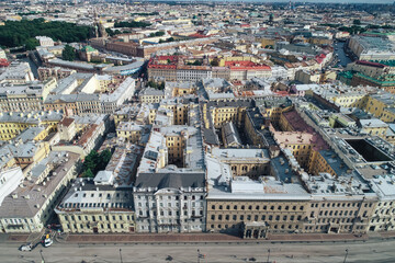 Obraz premium Aerial Townscape of Saint Petersburg City. Central District