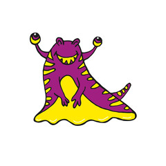 Vector Cute cartoon monster for halloween