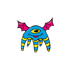 Vector Cute cartoon monster for halloween