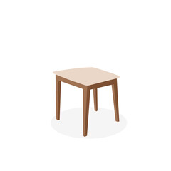 wooden chair isolated on white. vector illustration
