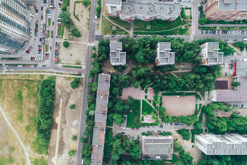 Aerial Townscape of Saint Petersburg City. Kalininsky District