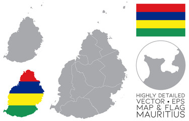 Republic of Mauritius Detailed Map
