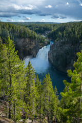 upper falls of the yellowstone national park, wyoming, usa