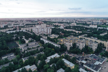 Fototapeta premium Aerial Townscape of Saint Petersburg City. Kalininsky District