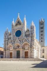 View at the Cathedral of Santa Maria Assunta (Assumption of Mary)in Siena - Italy