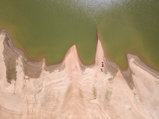 Aerial view of Domlyan Reservoir, Bulgaria