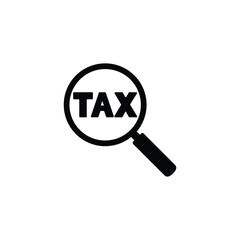 Tax checking icon vector isolated on white, logo sign and symbol.