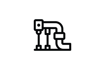 Water Park Outline Icon -  Pipe