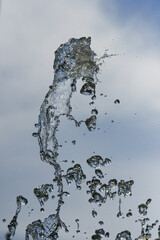 Water drops splashed from the pool in Gülhane Park ... Istanbul, Turkey.