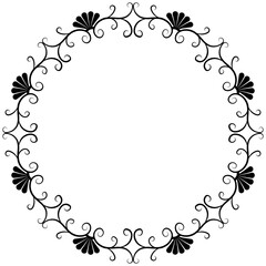 
Embroidered monogram line icon design  
