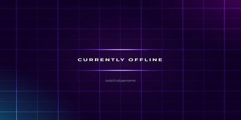 neon lines twitch offline background design