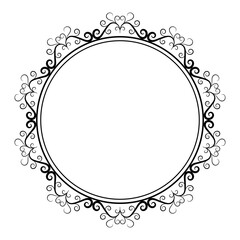 
Line icon design of antique frame 
