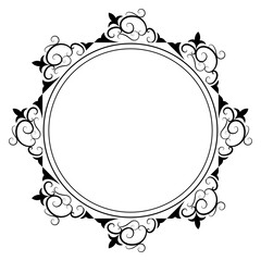 
Line icon design of antique frame 
