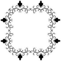 
Line icon design of square frame 
