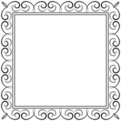 
Line icon design of square frame 
