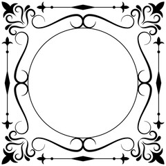 
Line icon design of antique frame 
