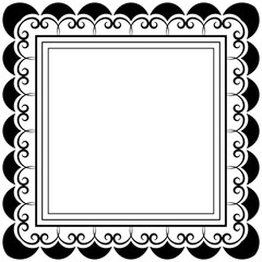 
Line icon design of square frame 
