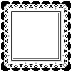 
Line icon design of square frame 

