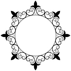 
Line icon design of antique frame 
