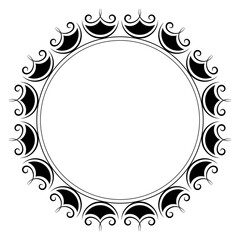 
Line icon design of antique frame 
