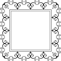 
Line icon design of square frame 
