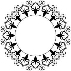 
Line icon design of antique frame 
