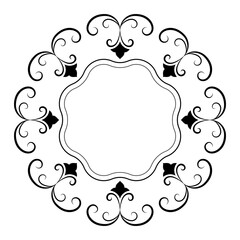 
Line icon design of antique frame 
