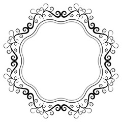 
Line icon design of antique frame 
