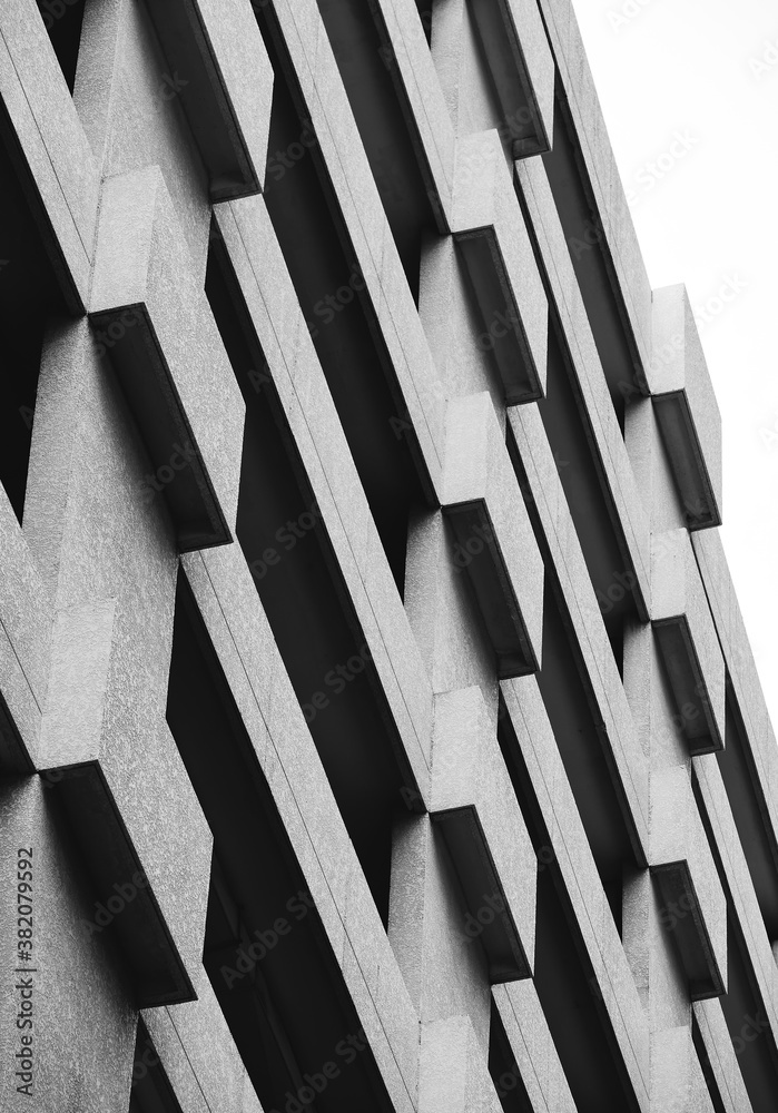 Poster concrete wall geometry pattern building facade architecture details