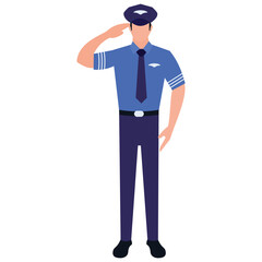 
Flat icon design of traffic police 
