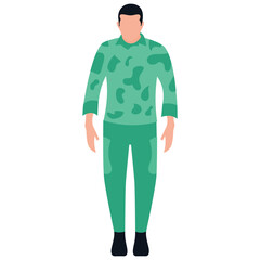 
Male avatar standing flat icon design 
