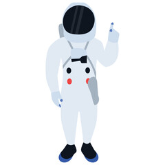 
Spaceman flat icon design 
