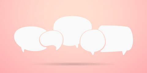 Speech bubble icons set. Flat vector design