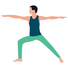Fototapeta na wymiar Aerobics flat icon design, yoga 