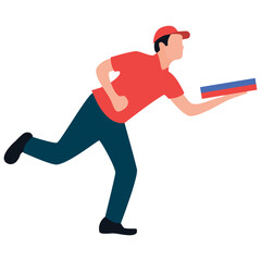 
Delivery boy flat icon design 
