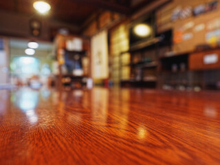 Table top counter blur Bar cafe restaurant background