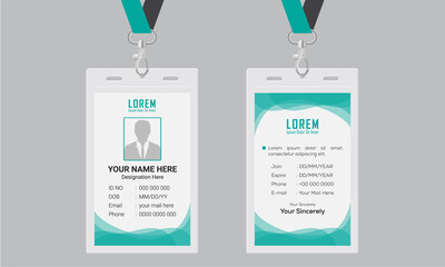 Id card design template ,clean and smooth 